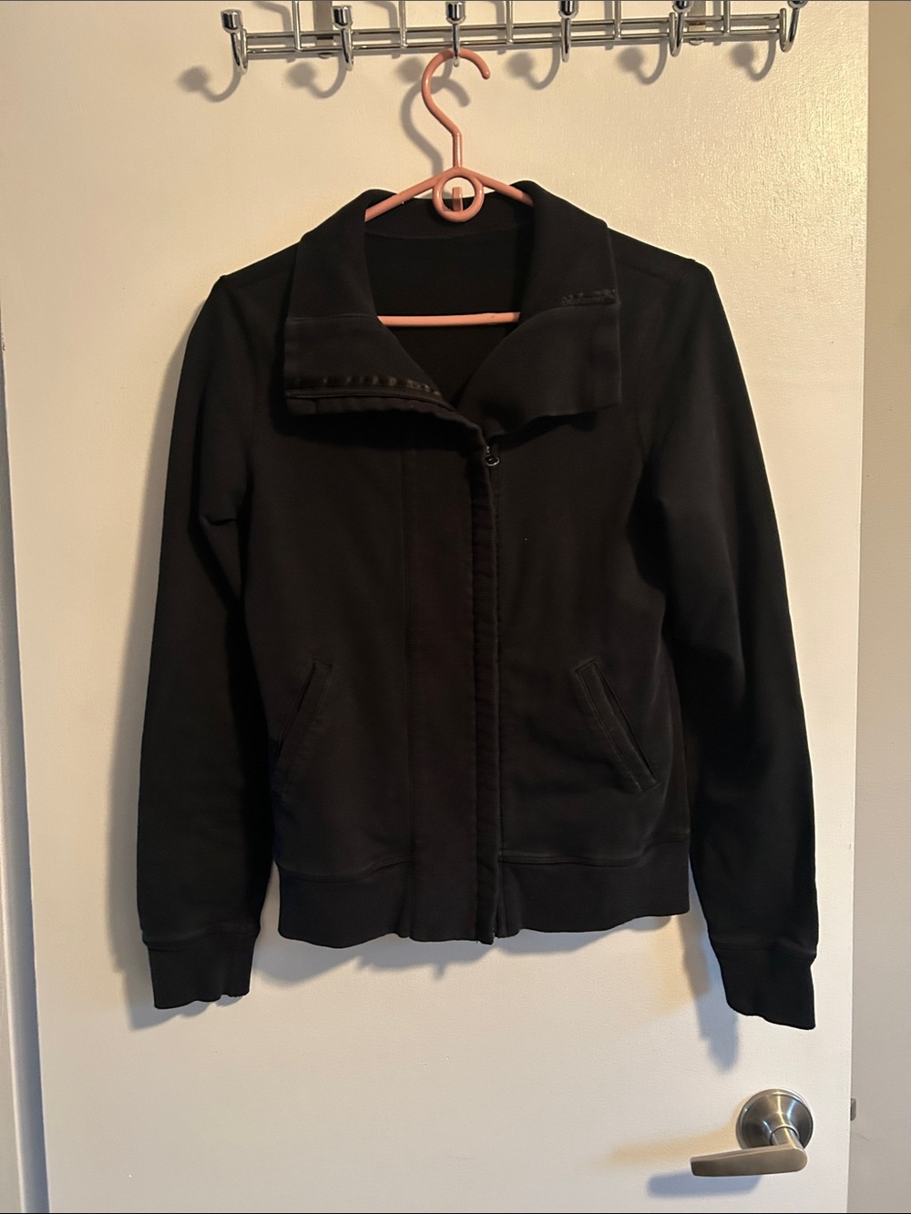 Lululemon Black Women's Zip-Front heavy sweater